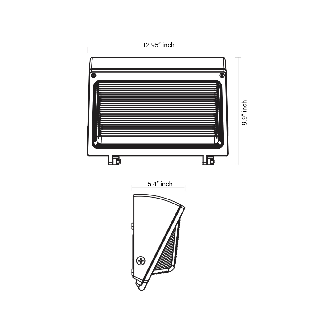 Hexa Half Cut Wall Pack 120W PS