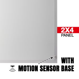 2x4 LED Backlit Panel Light with Motion Sensor Base